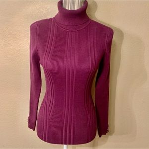 White House Black Market purple Turtleneck Sweater